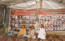 وائس فار بلوچ مسنگ پرسنز کا احتجاجی کیمپ کوئٹہ پریس کلب کے سامنے 6223ویں روز بھی جاری