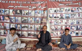کوئٹہ: بلوچستان میں جبری گمشدگیوں کے خلاف وائس فار بلوچ مسنگ پرسنز کا احتجاجی کیمپ آج 6309ویں روز بھی جاری رہا۔
