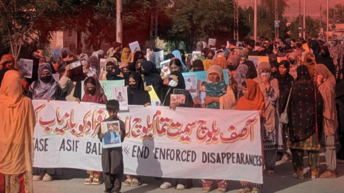 Protest held in Khuzdar by family of missing student Asif Baloch