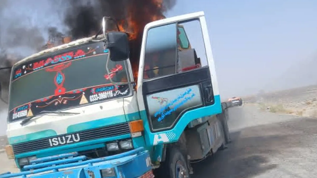 Kharan: Two attacks on Pakistani forces and trucks burnt in Balochistan