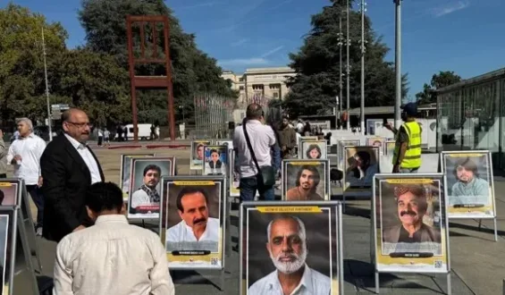 بلوچستان کے جبری گمشدگان کی خاموش فریاد، بی این ایم کی جنیوا میں تصویری نمائش
